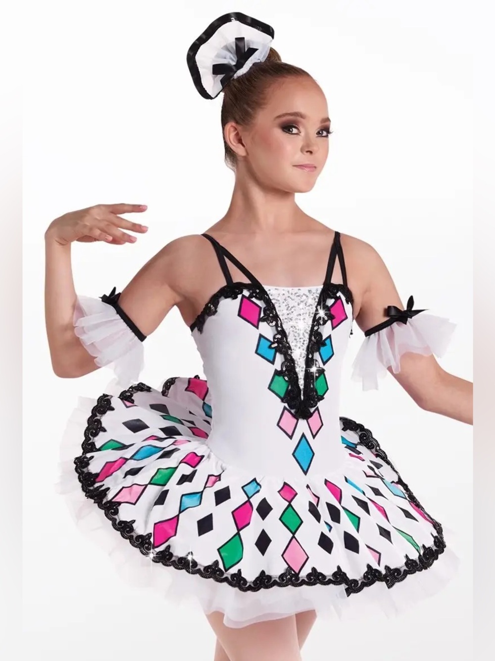 Weissman ballet dance costume Harlequinade 18190 MC child medium Harley Quinn